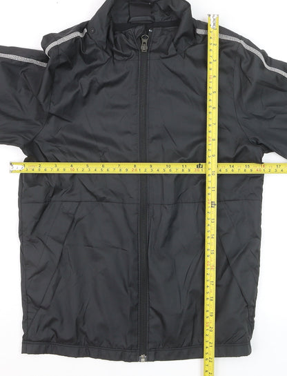 Nike Boys Black 8-10 Years Track Jacket Full Zip Lightweight Activewear