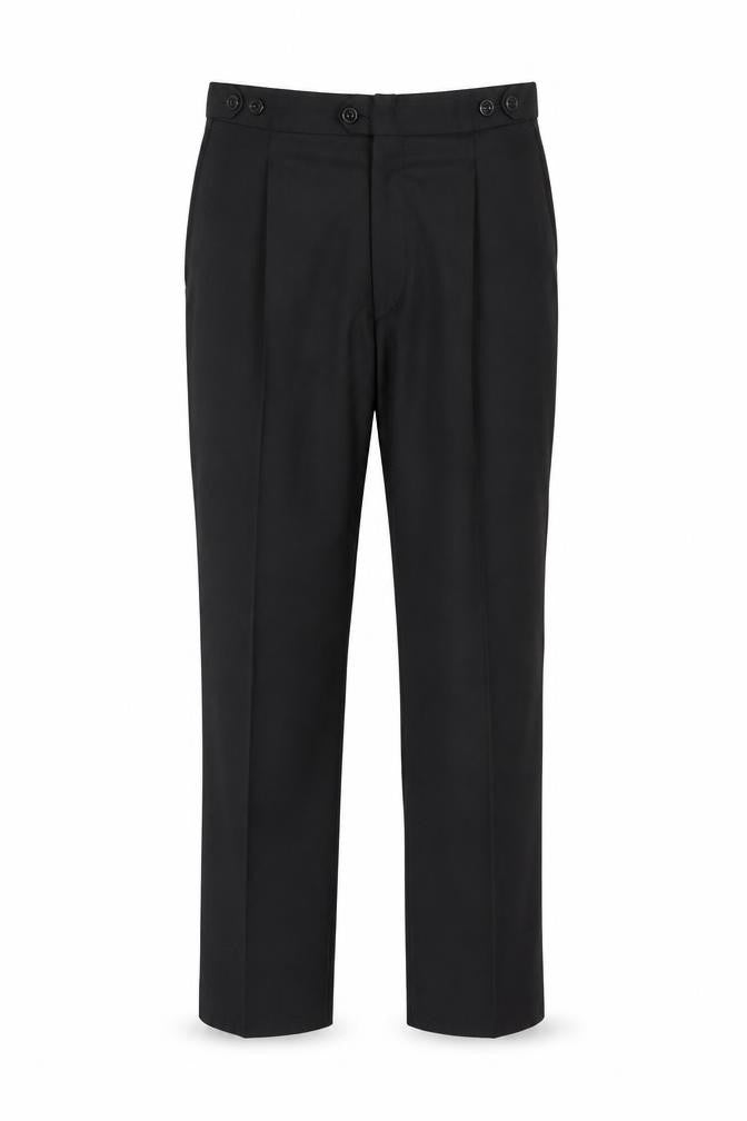Authentic Clothing Company Men's Black 38in Formal Wool-Blend Dress Pants