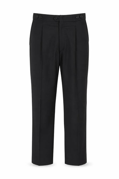 Authentic Clothing Company Men's Black 38in Formal Wool-Blend Dress Pants