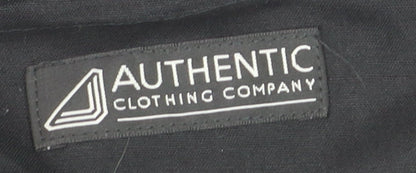 Authentic Clothing Company Men's Black 38in Formal Wool-Blend Dress Pants