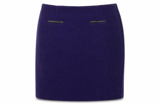 Marks and Spencer Women Purple Wool Blend Knee Length Pencil Skirt Size 18