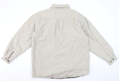 Levi Strauss & Co Men's Beige XL Cotton Lined Button-Up Shirt