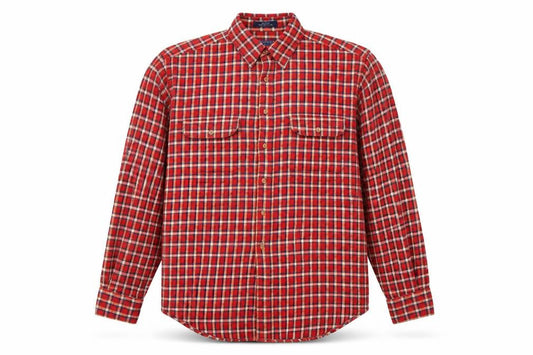 Susquehanna Trail Outfitters Men's Red Check Flannel Button-Up Shirt L