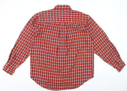 Susquehanna Trail Outfitters Men's Red Check Flannel Button-Up Shirt L