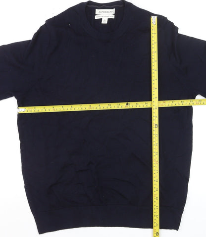 Marks and Spencer Men’s Blue Merino Wool Crew Neck Jumper Size L