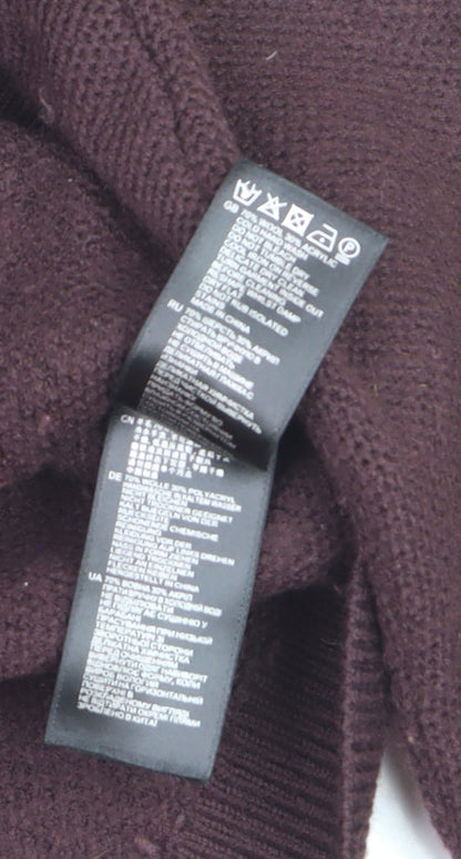 Reiss Men’s Brown Wool Blend Crew Neck Jumper Size L