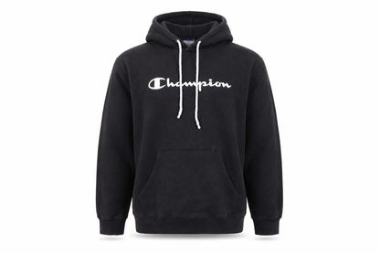 Champion Men's Black Pullover Hoodie L Fleece Sportswear