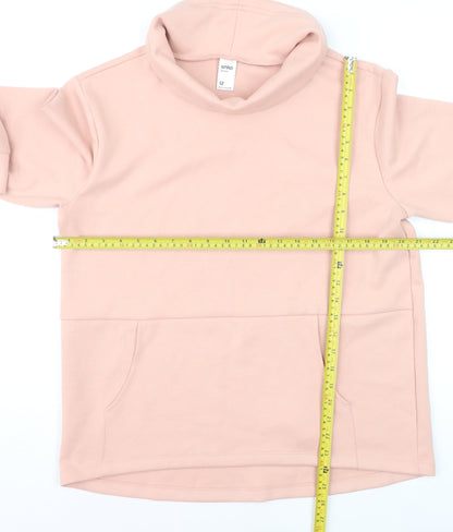 Anko Women Pink Size 12 Cowl Neck Long Sleeve Jumper