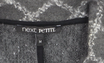 Next Petite Women’s Grey Check Long Cardigan Size 14