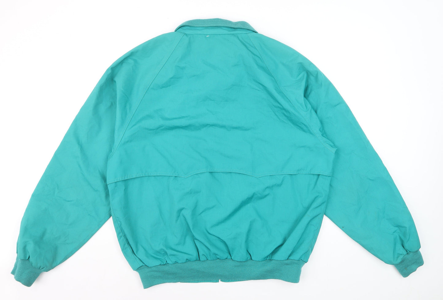 Eddie Bauer Men's Green Bomber Jacket L Classic Lined Cotton Blend