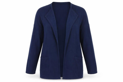 Lands' End Womens Blue Cotton Knit Cardigan Small