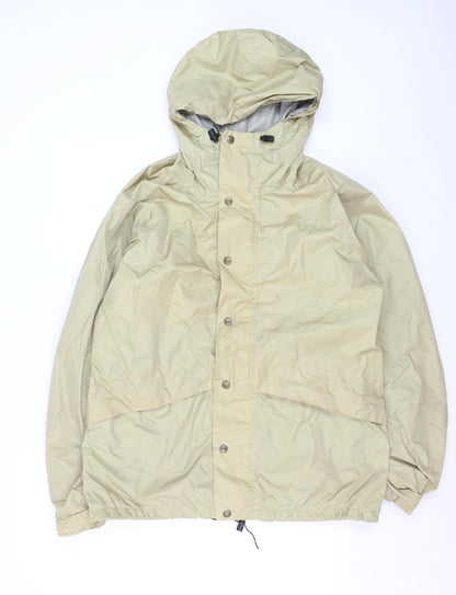 L.L. Bean Men's Beige M Gore-Tex Hooded Waterproof Rain Jacket