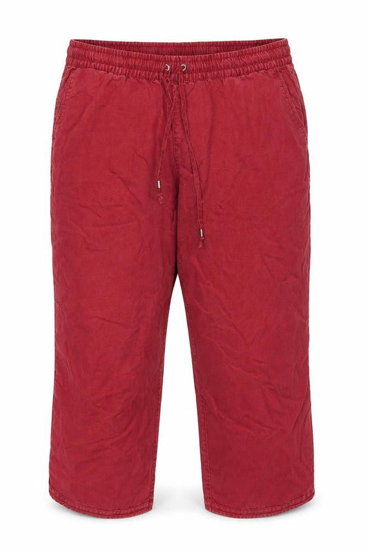 Lands' End Womens Red Lyocell Capri Trousers Size 16