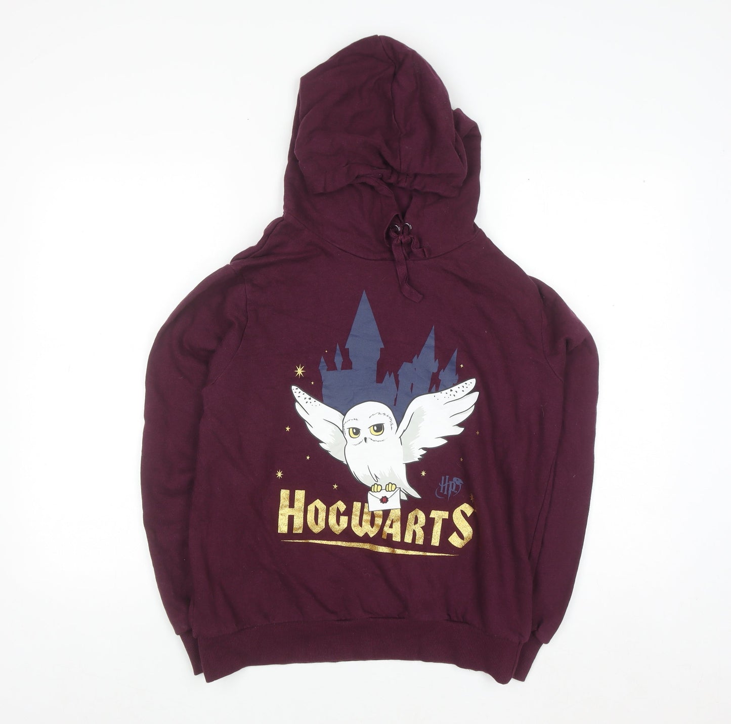 Harry Potter Boys Burgundy Pullover Hoodie 8-10 Years Hogwarts Logo