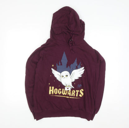 Harry Potter Boys Burgundy Pullover Hoodie 8-10 Years Hogwarts Logo