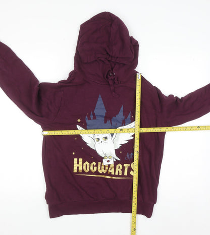 Harry Potter Boys Burgundy Pullover Hoodie 8-10 Years Hogwarts Logo