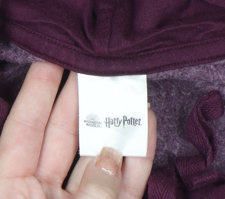Harry Potter Boys Burgundy Pullover Hoodie 8-10 Years Hogwarts Logo