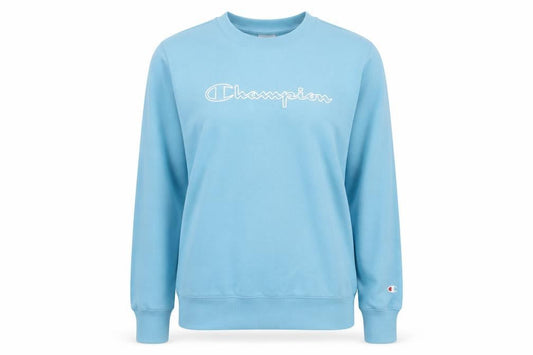Champion Women's Blue Small Pullover Sweatshirt Crew Neck Logo