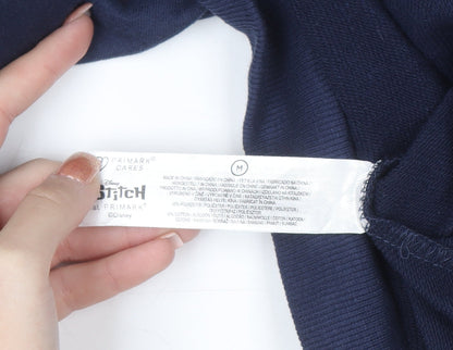 Disney Stitch Primark Women's Navy Sweatshirt Size M Pullover