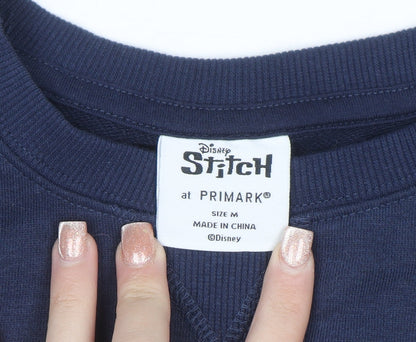 Disney Stitch Primark Women's Navy Sweatshirt Size M Pullover