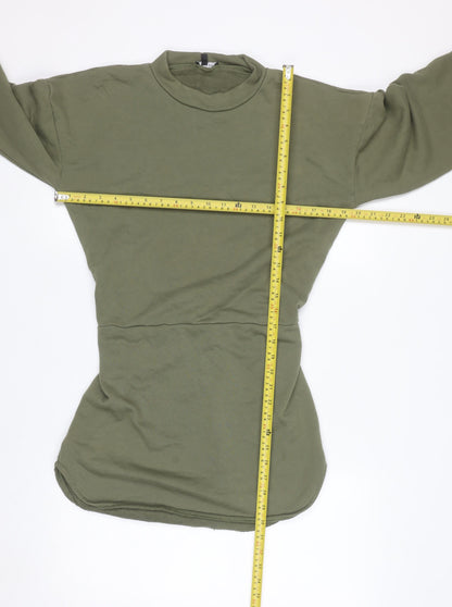Noughts & Kisses Womens Khaki Long Sleeve Tunic Sweatshirt Size S