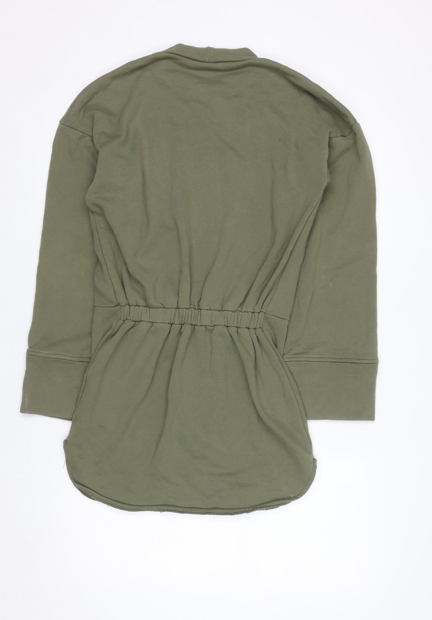 Noughts & Kisses Womens Khaki Long Sleeve Tunic Sweatshirt Size S