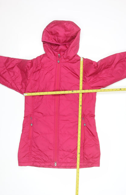 L.L.Bean Women's Pink Hooded Puffer Jacket Size S Regular Nylon
