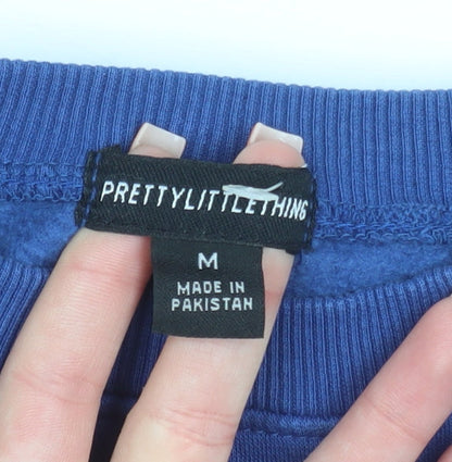 PrettyLittleThing Women Blue Hamptons New York Pullover Sweatshirt M
