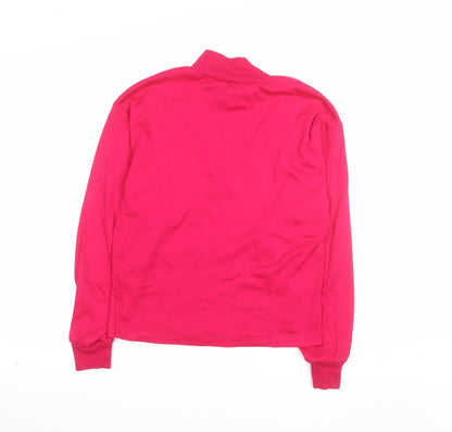 Marks and Spencer Women’s Pink Embroidered High Neck Sweatshirt Size 10