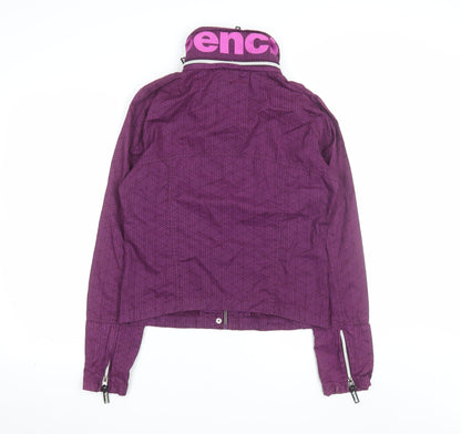 Bench Women's Purple Cotton Zip-Up Jacket Size 12