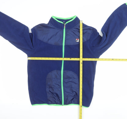 FILA Womens Navy Full Zip Fleece Sweatshirt Size 14/16