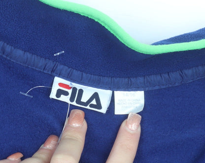 FILA Womens Navy Full Zip Fleece Sweatshirt Size 14/16