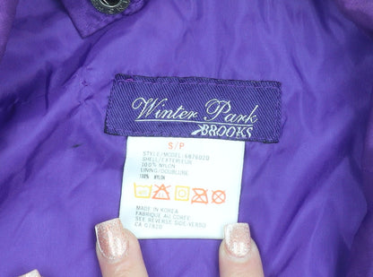 Winter Park Brooks Women's Purple Nylon Parka Jacket Size S