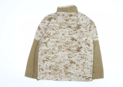 Peckham Men’s Beige Camouflage Full Zip Fleece Jacket Medium