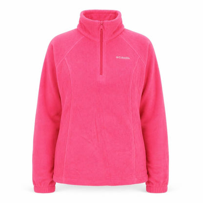 Columbia Women’s Pink 1/4 Zip Fleece Pullover Small Warm Lightweight
