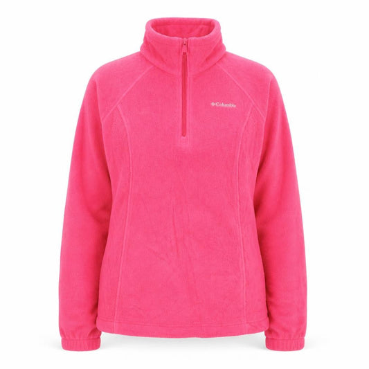 Columbia Women’s Pink 1/4 Zip Fleece Pullover Small Warm Lightweight