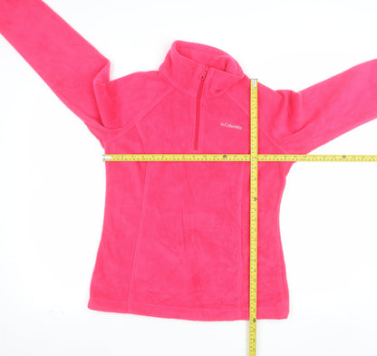 Columbia Women’s Pink 1/4 Zip Fleece Pullover Small Warm Lightweight