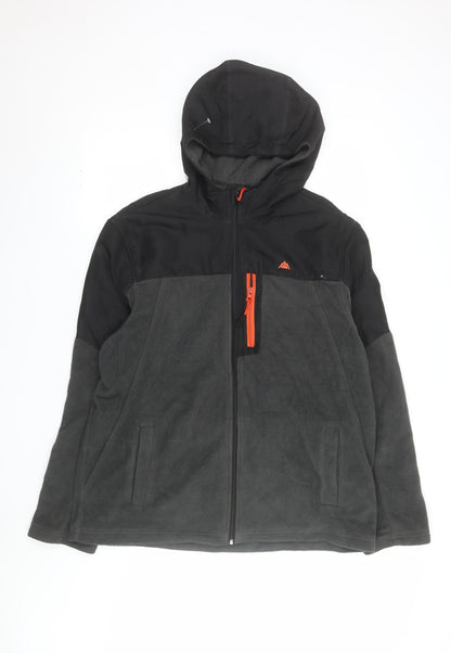 Snozu Men’s Grey XL Full Zip Hooded Fleece Jacket