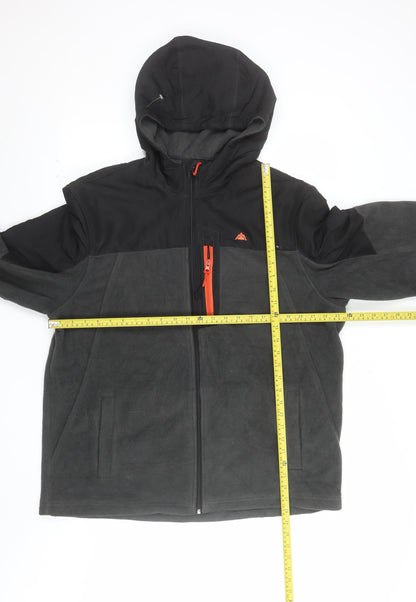 Snozu Men’s Grey XL Full Zip Hooded Fleece Jacket