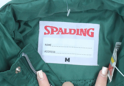 Spalding Men's Green Polyamide Parka Jacket Size M Outdoor Coat