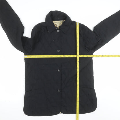Jones New York Country Women’s Black Quilted Mid-Length Jacket S
