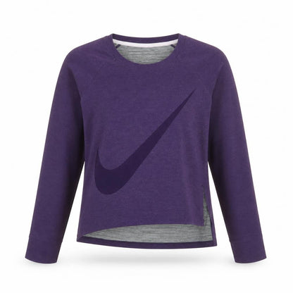 Nike Women's Purple Dri-FIT Long Sleeve Sports Top M