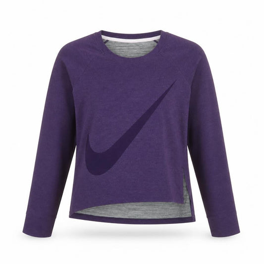 Nike Women's Purple Dri-FIT Long Sleeve Sports Top M