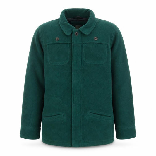 Front view of Lands' End Teens Green Fleece Lined Mid-Length Casual Jacket, size S