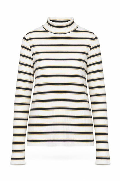 Mint Velvet Women's Multicoloured Striped Roll Neck Jumper Size M