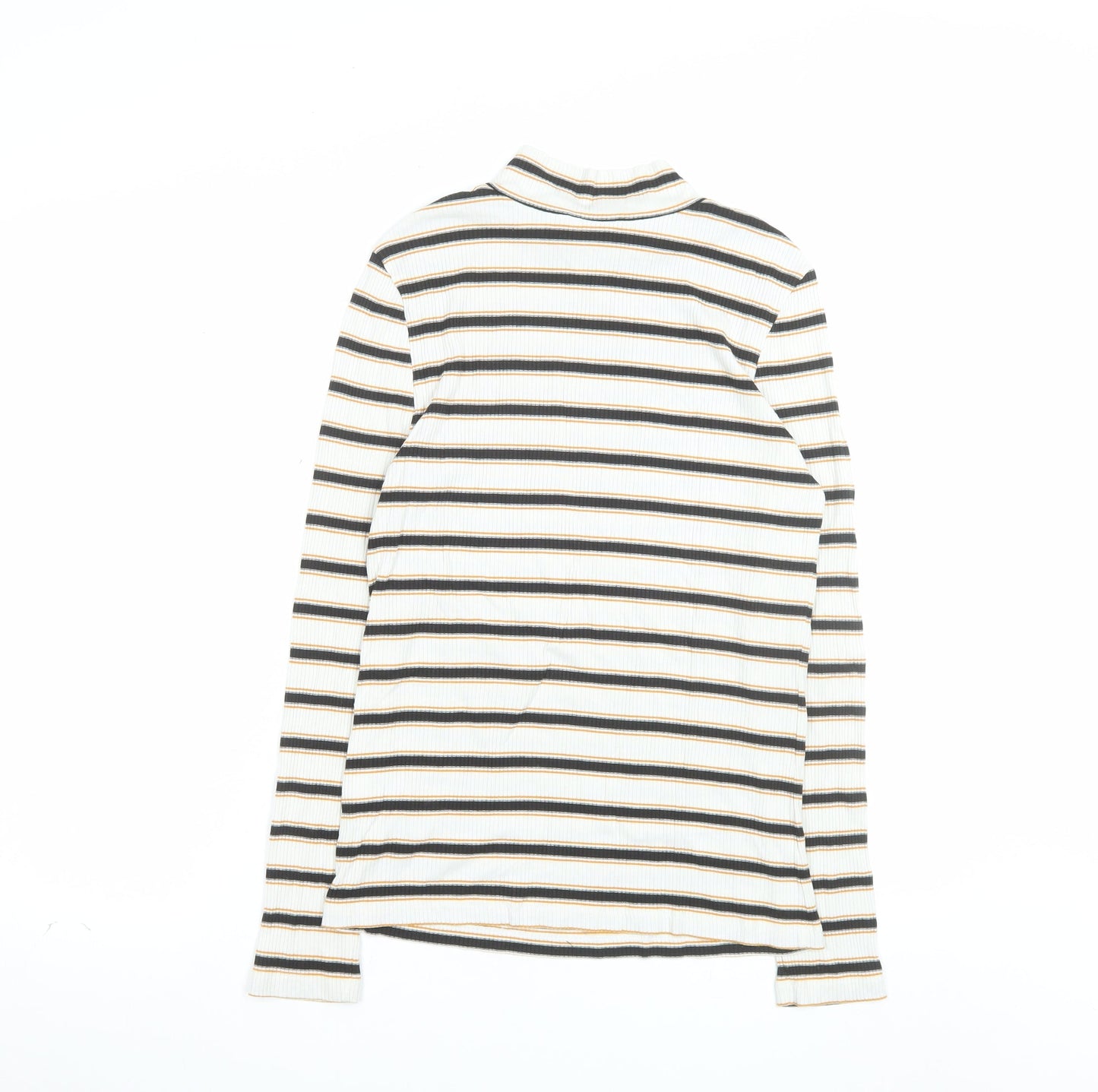 Mint Velvet Women's Multicoloured Striped Roll Neck Jumper Size M