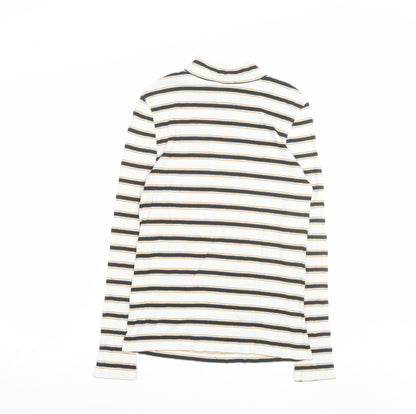 Mint Velvet Women's Multicoloured Striped Roll Neck Jumper Size M