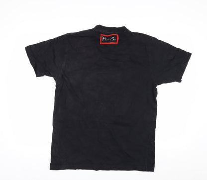Etienne Ozaki Men's Black Graphic Print Cotton T-Shirt Size L