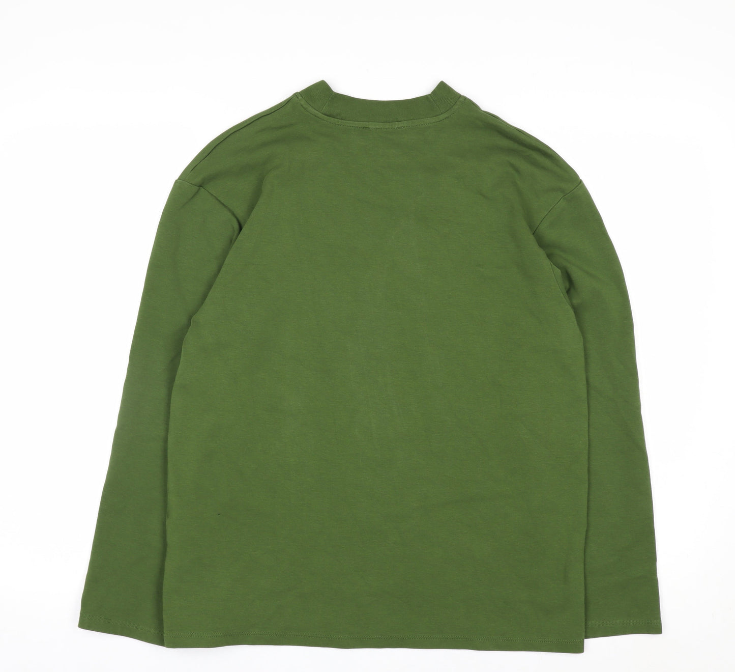 ZARA Women's Green Cotton Pullover Sweatshirt Size S