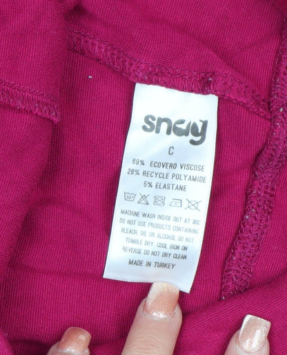 Sney Women’s Pink High Rise Ankle Leggings Size C Viscose Blend